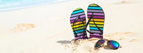 Flip-flops on the beach